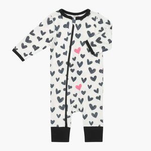 NWT Bestaroo From the Heart Bamboo Coverall Baby Girl Size 0-3 Months‎